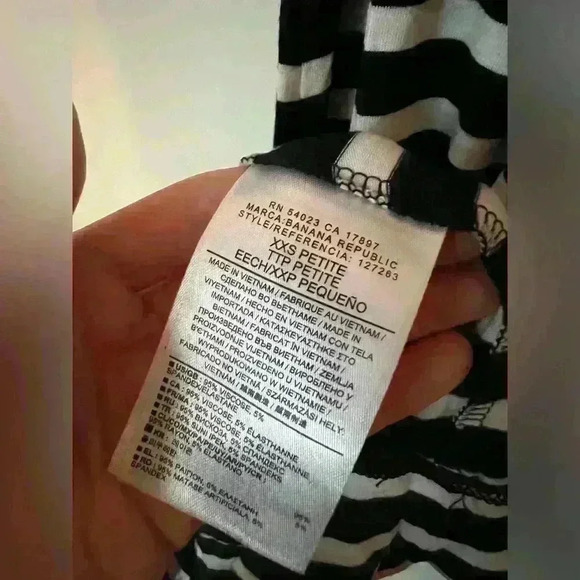 Banana Republic Womens Stripe 3/4 Sleeve Preppy Euro Summer Dress XXS Petite - Picture 9 of 12